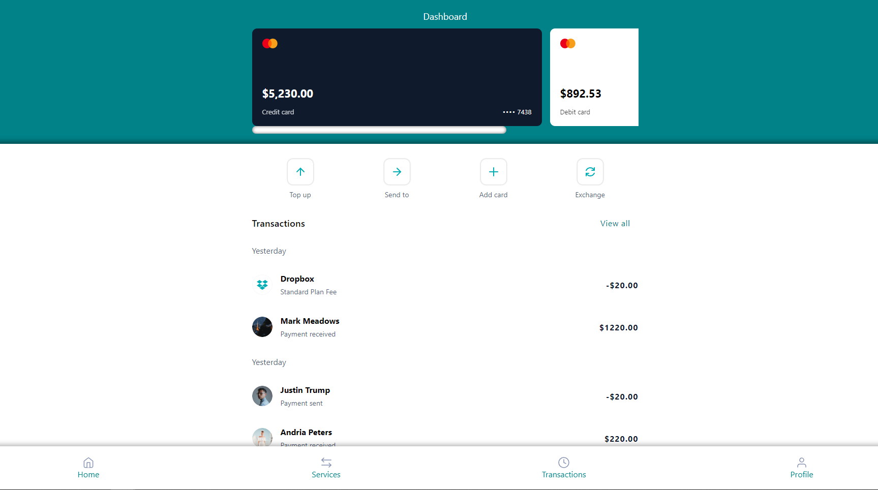 Thumbnail of fake bank project